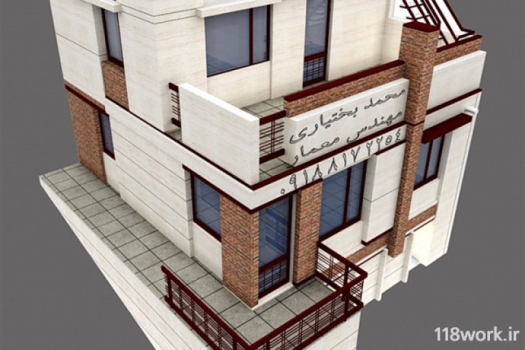 طراحی نمای ساختمان و دکوراسیون داخلی آذین سرا در همدان